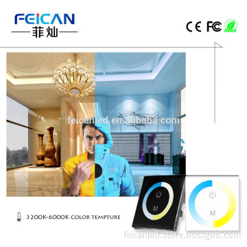 WIFI control intelligent digital Color Temperature Adjustable Dimmer Controller with Wall-mounted touch panel